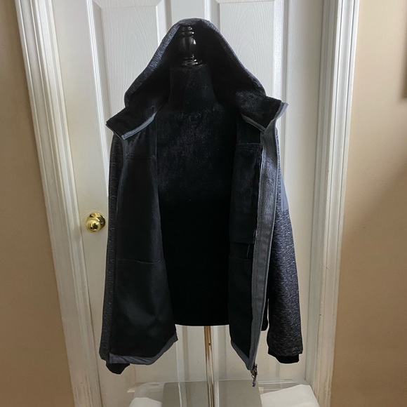 Free Country Fleece  Lined Soft Shell Black Hooded Jacket XL - Picture 5 of 8